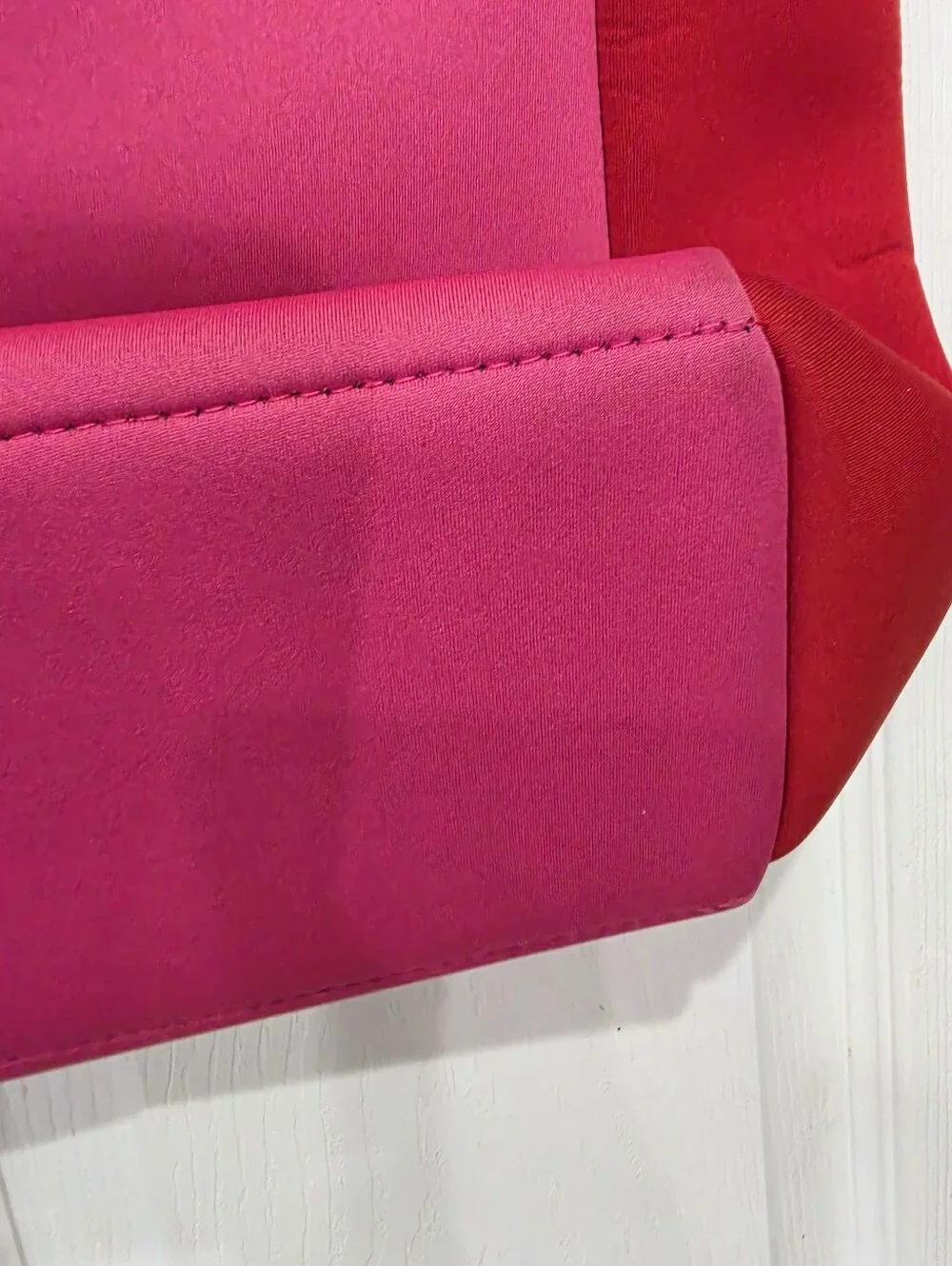 summersalt Red and Pink Striped-Handle Tote